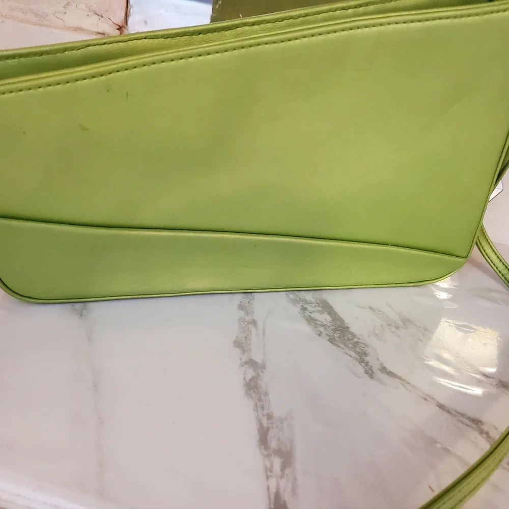 GREEN ANGULAR HANDBAG